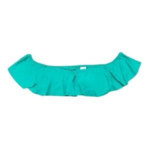 Calzedonia Swim Indonesia Bandeau Ruffle Off Shoulder Bikini Top S Aloha Green
